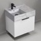 Floating Small Bathroom Vanity, Modern, 24
